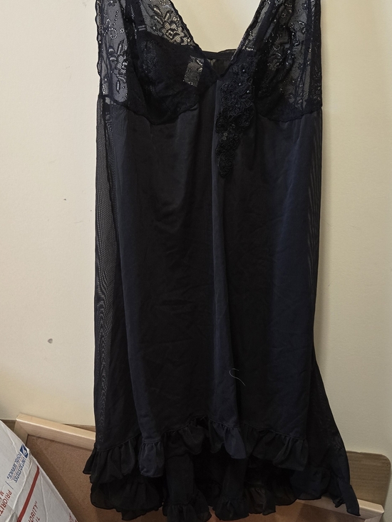 Other - Black Lace Trim Slip Dress